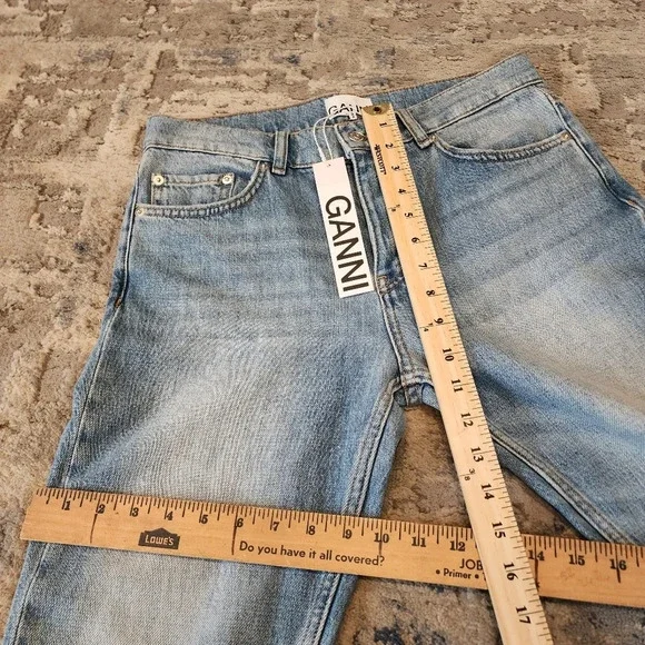 NWT GANNI classic denim slit jeans.Size 28X32.